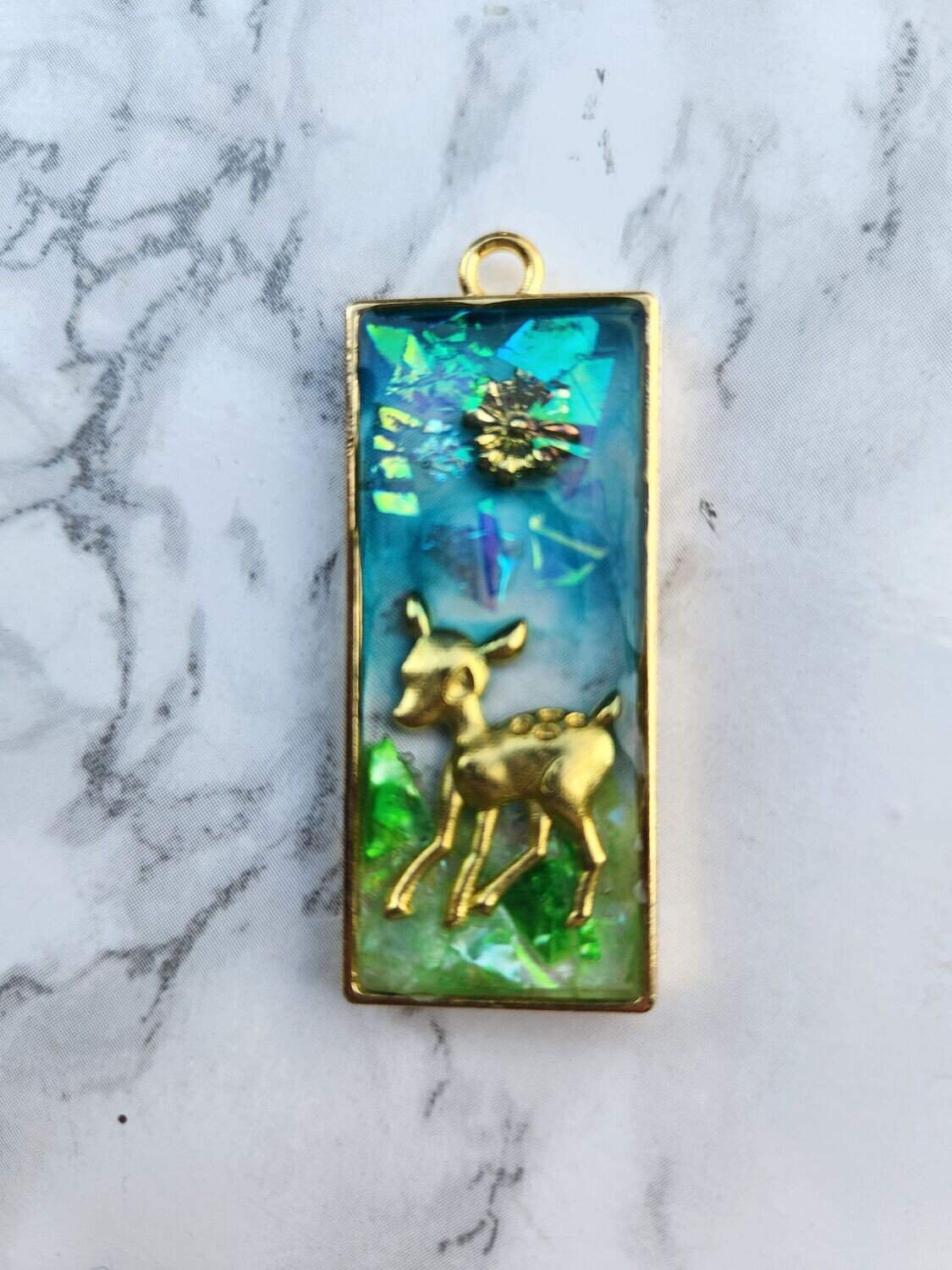 Pendentif rectangulaire bambi
