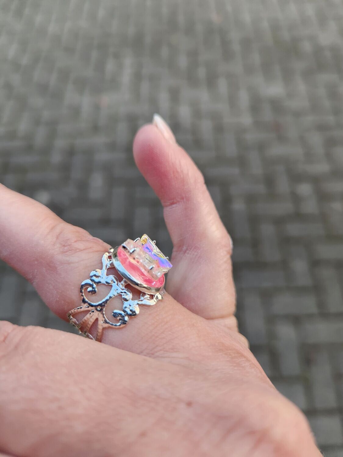 Bague papillon holographique