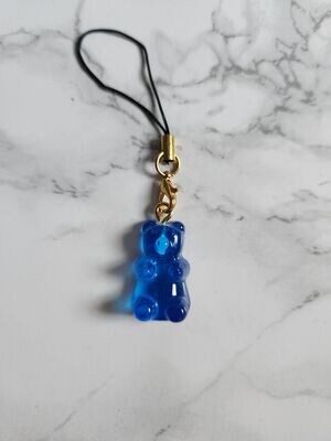 Bijou bonbon ourson bleu translucide