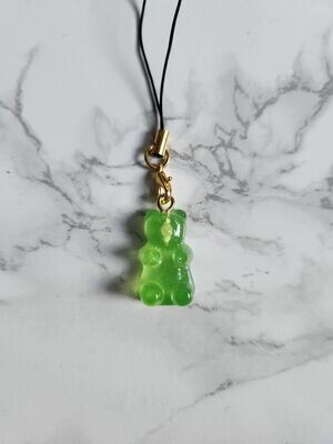 Bijou bonbon ourson vert translucide