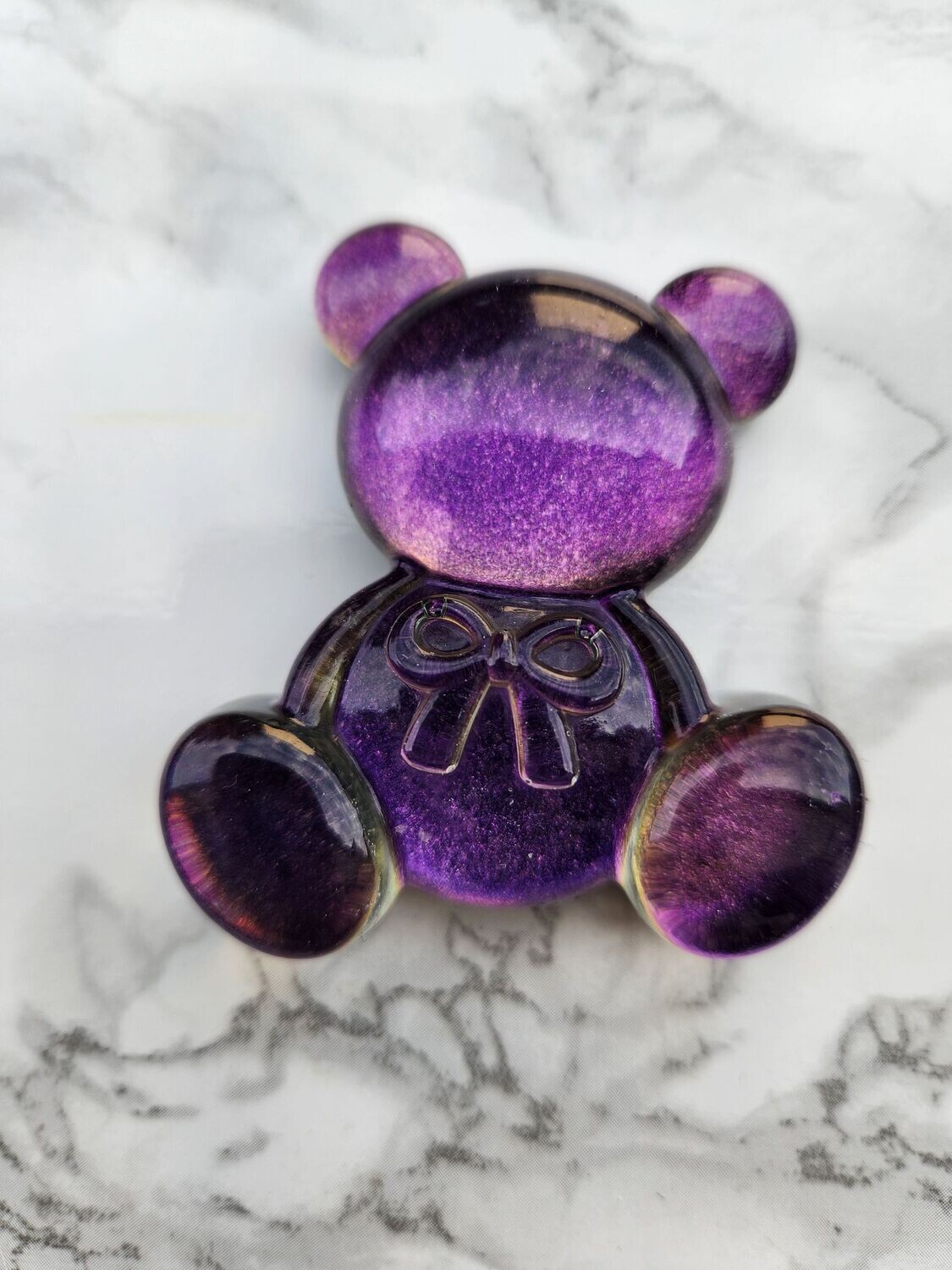 Ourson XL assis galaxie violet