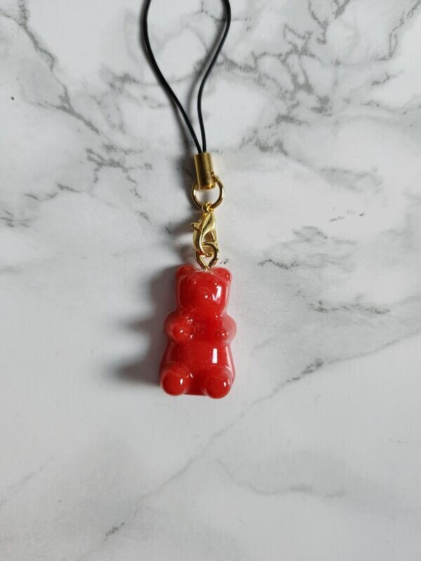 Bijou bonbon ourson rouge opaque