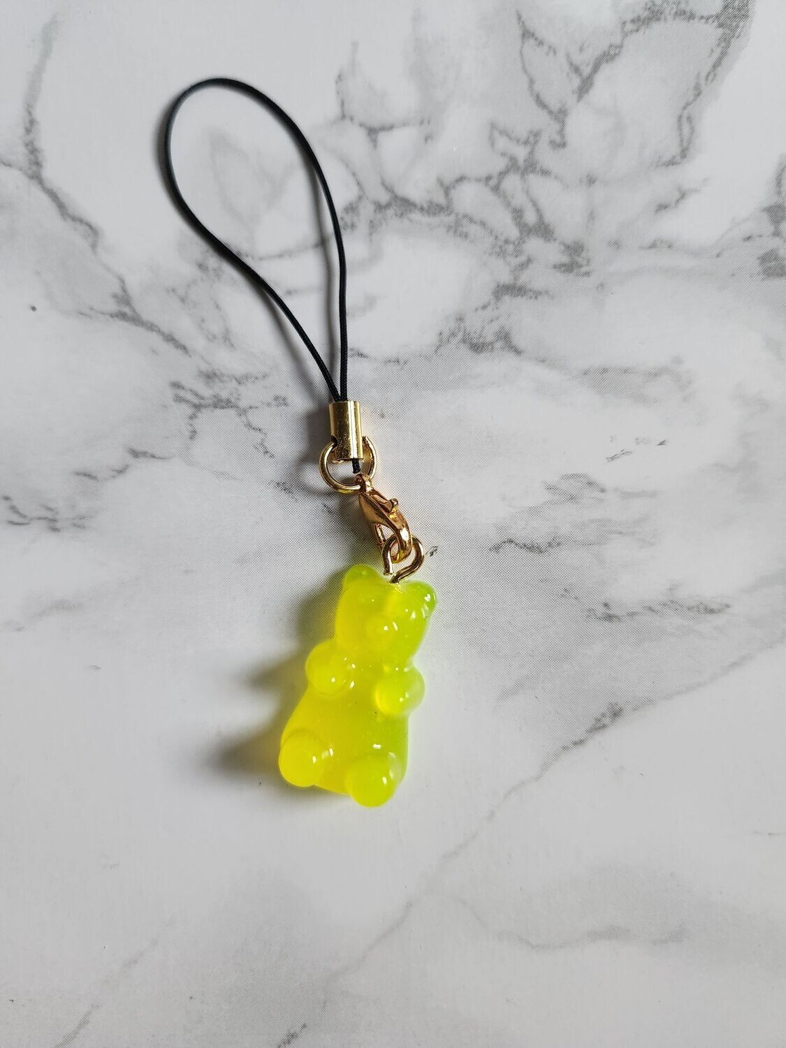 Bijou bonbon ourson jaune fluo