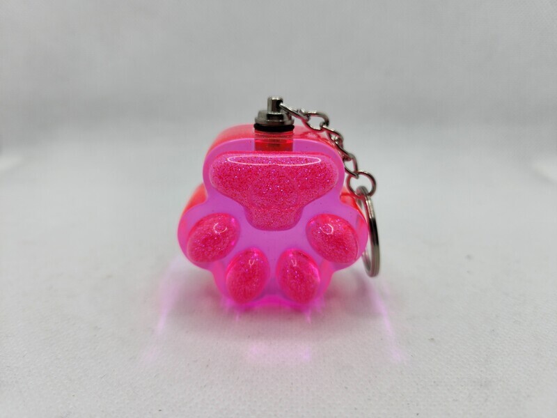 Patte rose pailleté lumineuse XL