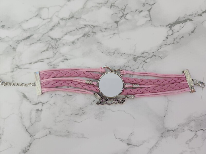 Bracelet love rose à personnaliser