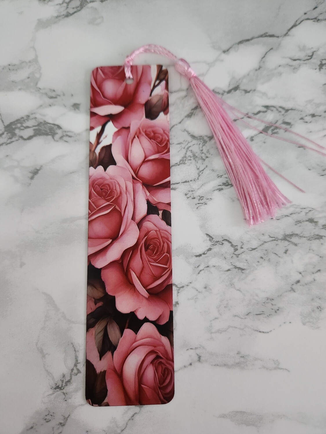 Marque page double face bouquet de roses