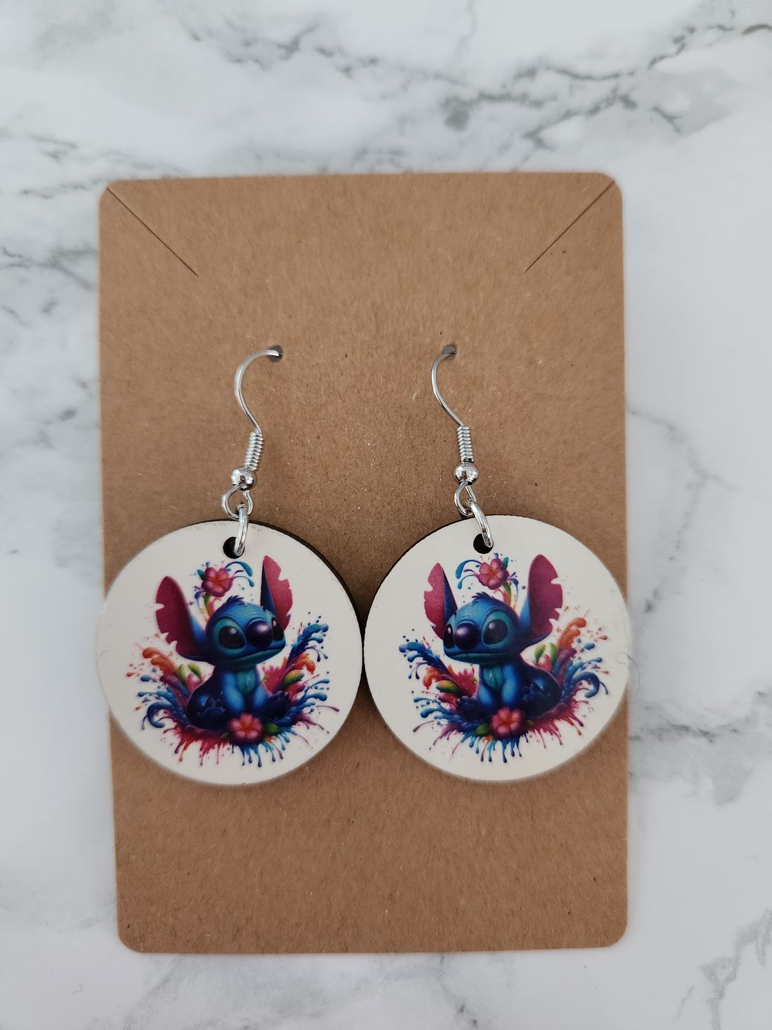 Boucle d'oreilles rondes Stitch