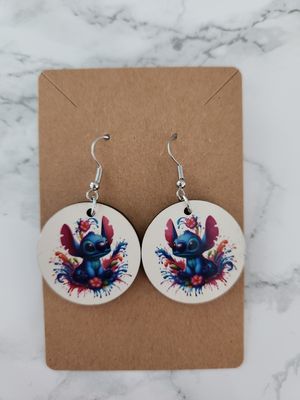 Boucle d'oreilles rondes Stitch