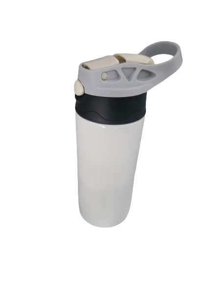 Gourde / tumbler enfant isotherme gris/crème/noir