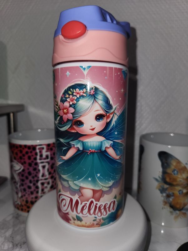 Gourde / tumbler enfant isotherme violet/rose