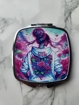 Miroir de poche carré personnalisé