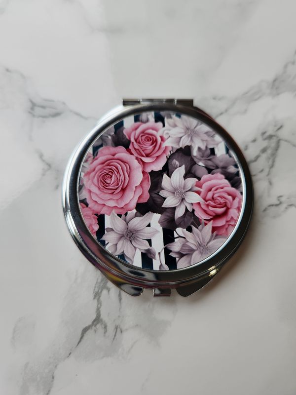 Miroir de poche rond personnalisé