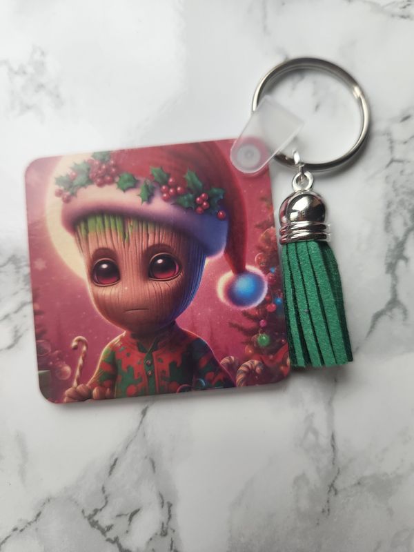 Porte clé bois groot Noël