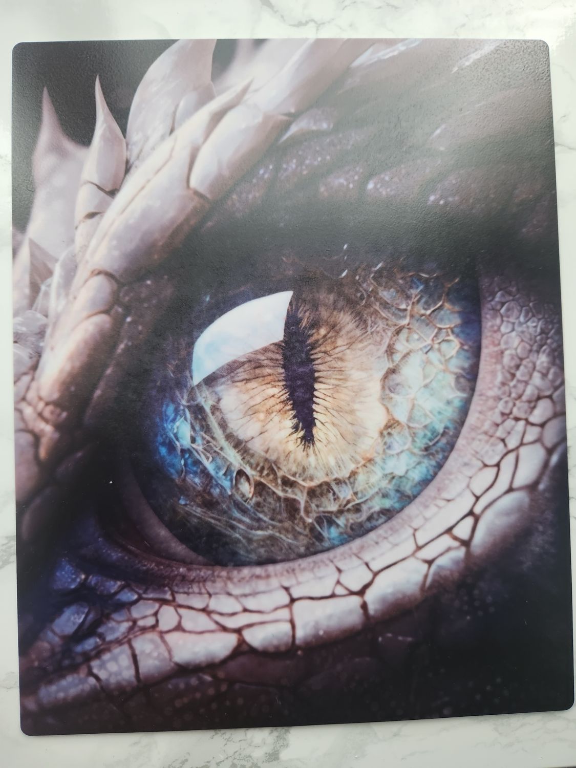 Plaque acrylique oeil de dragon
