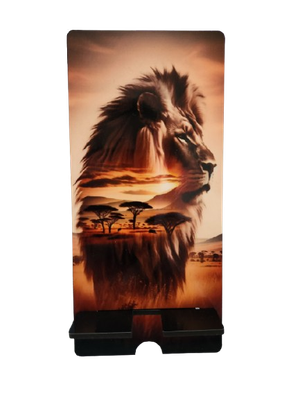 Support téléphone modèle lion savane Support téléphone modèle lion savane