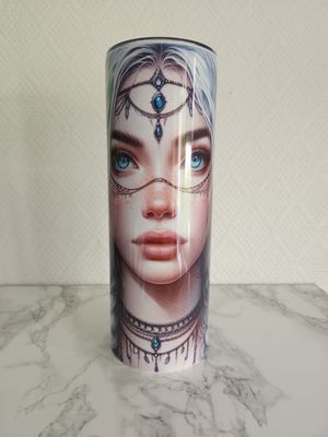Tumbler / gobelet en acier fille tigre