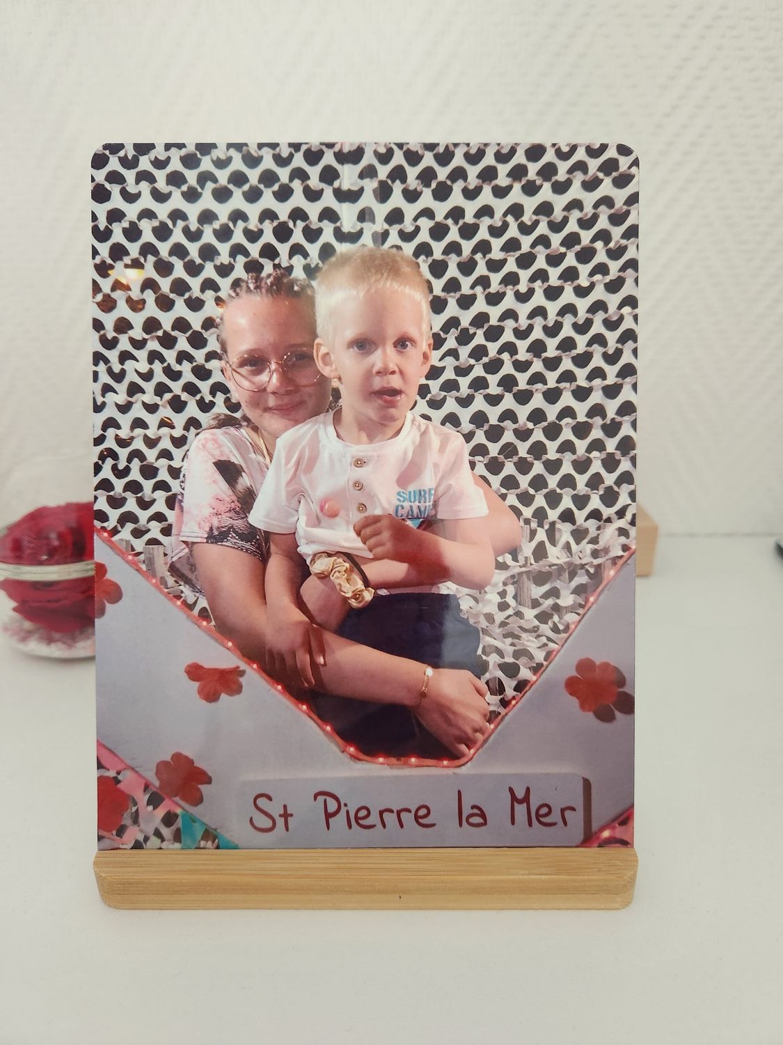 Cadre métal avec support en bambou personnalisé