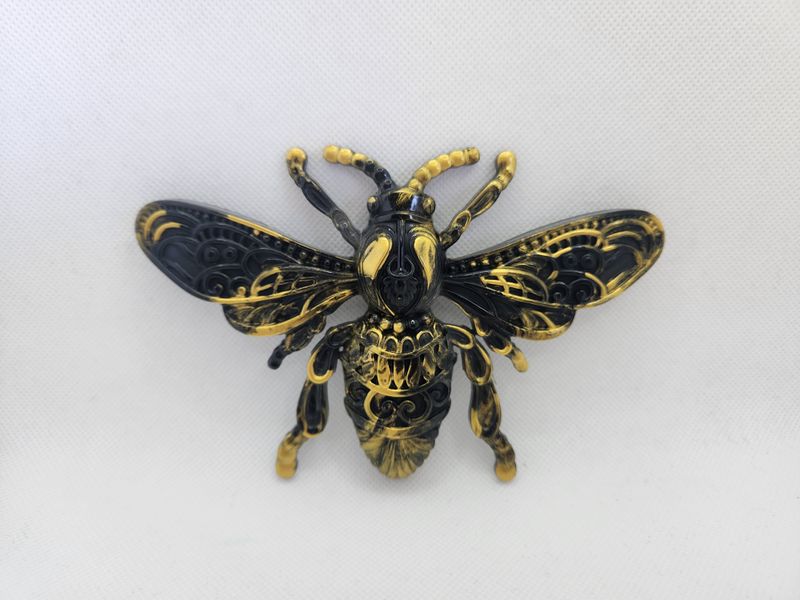 Abeille noir et or personnalisée