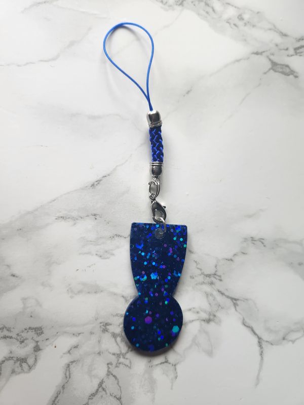 Jeton de caddie bleu foncé pailleté #2