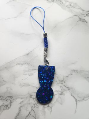 Jeton de caddie bleu foncé pailleté #2