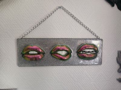 Plaque trio bouches caméléon