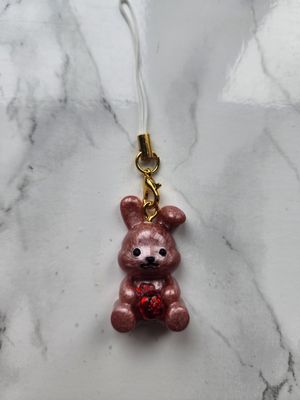 Bijou lapin rose carotte rouge pailletée Bijou lapin rose carotte rouge pailletée