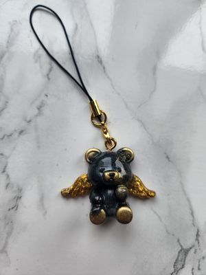 Bijou ourson ailé noir et or #2