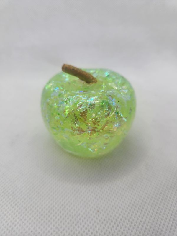 Petite pomme vert jaune holographique