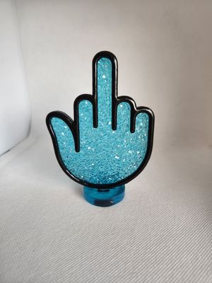 Fuck sur socle bleu lagon effet diamant Fuck sur socle bleu lagon effet diamant