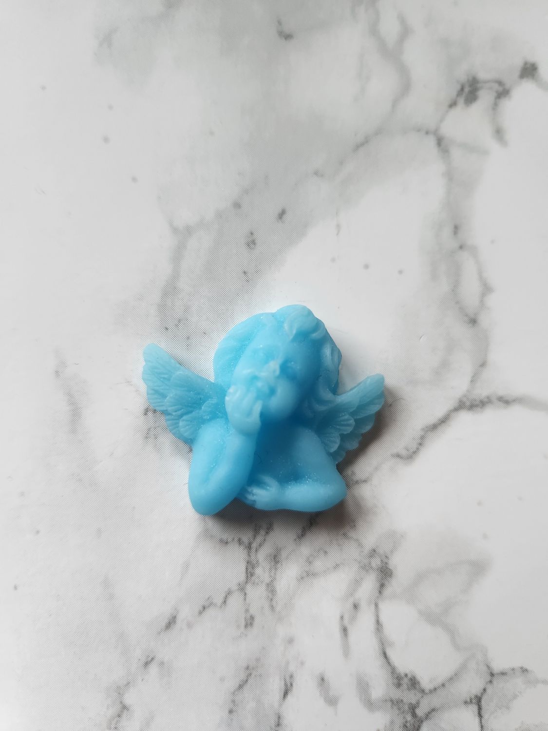 Magnet petit ange bleu ciel