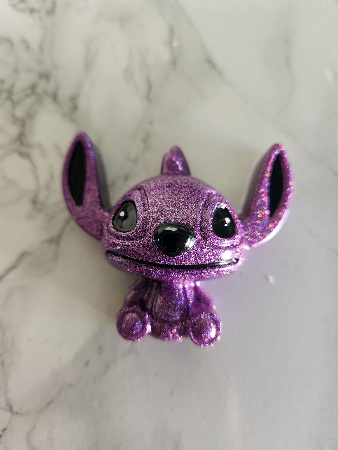 Stitch violet pailleté holographique