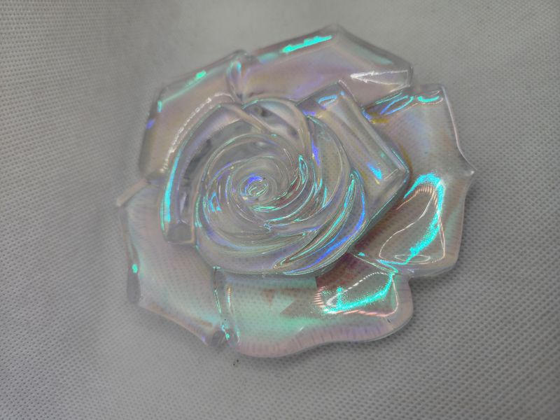 Sous verre Rose transparent holographique