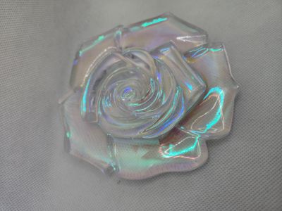 Sous verre Rose transparent holographique