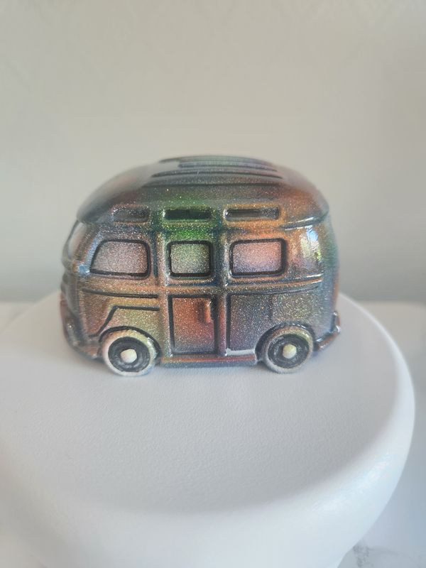 Combi van WV multicolore effet comics