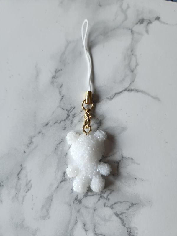 Bijou ourson cristaux blanc