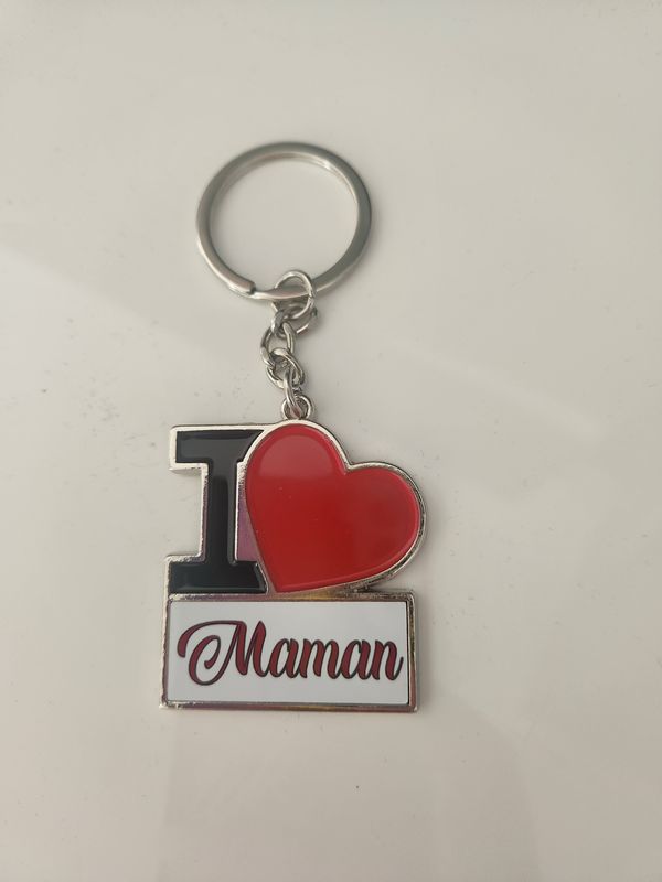 Porte clé métal I love personnalisé