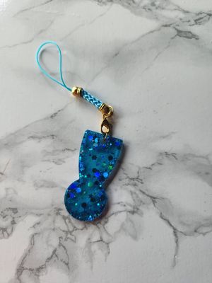 Jeton de caddie bleu pailleté