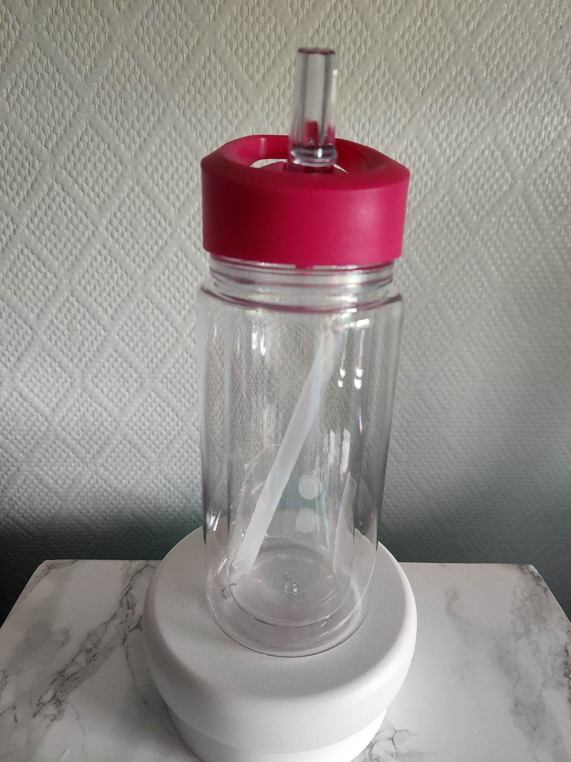 Gobelet enfant double paroi rose foncé personnalisé