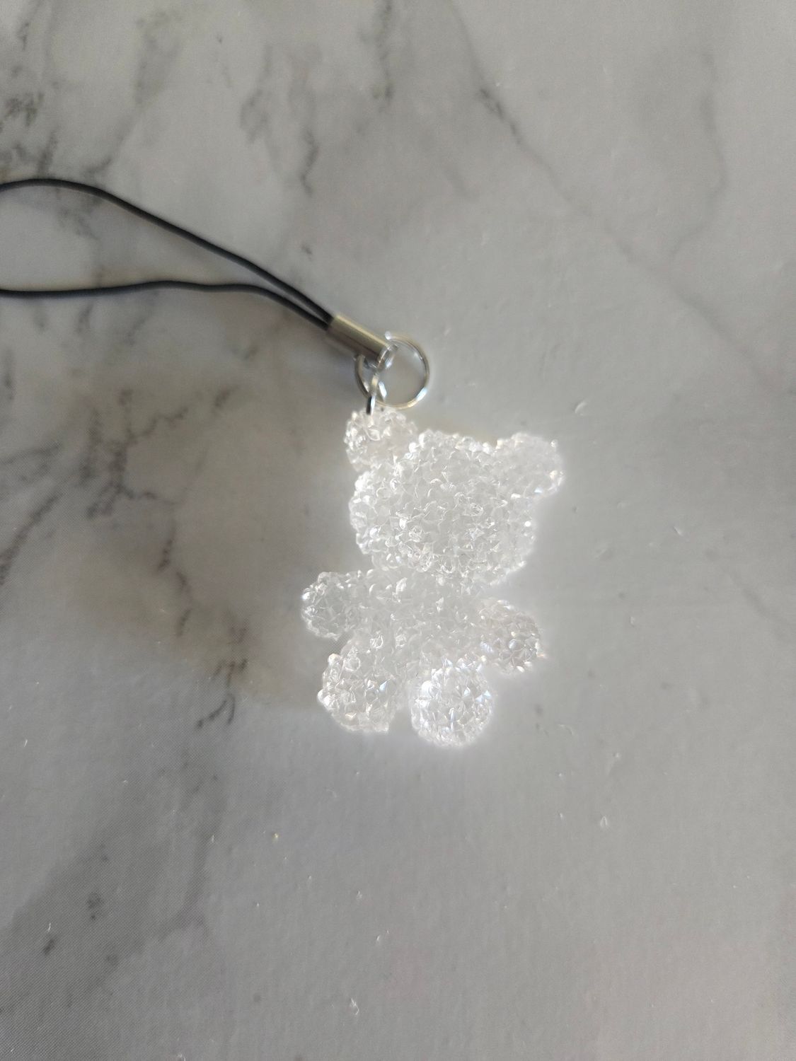 Bijou ourson cristaux transparent