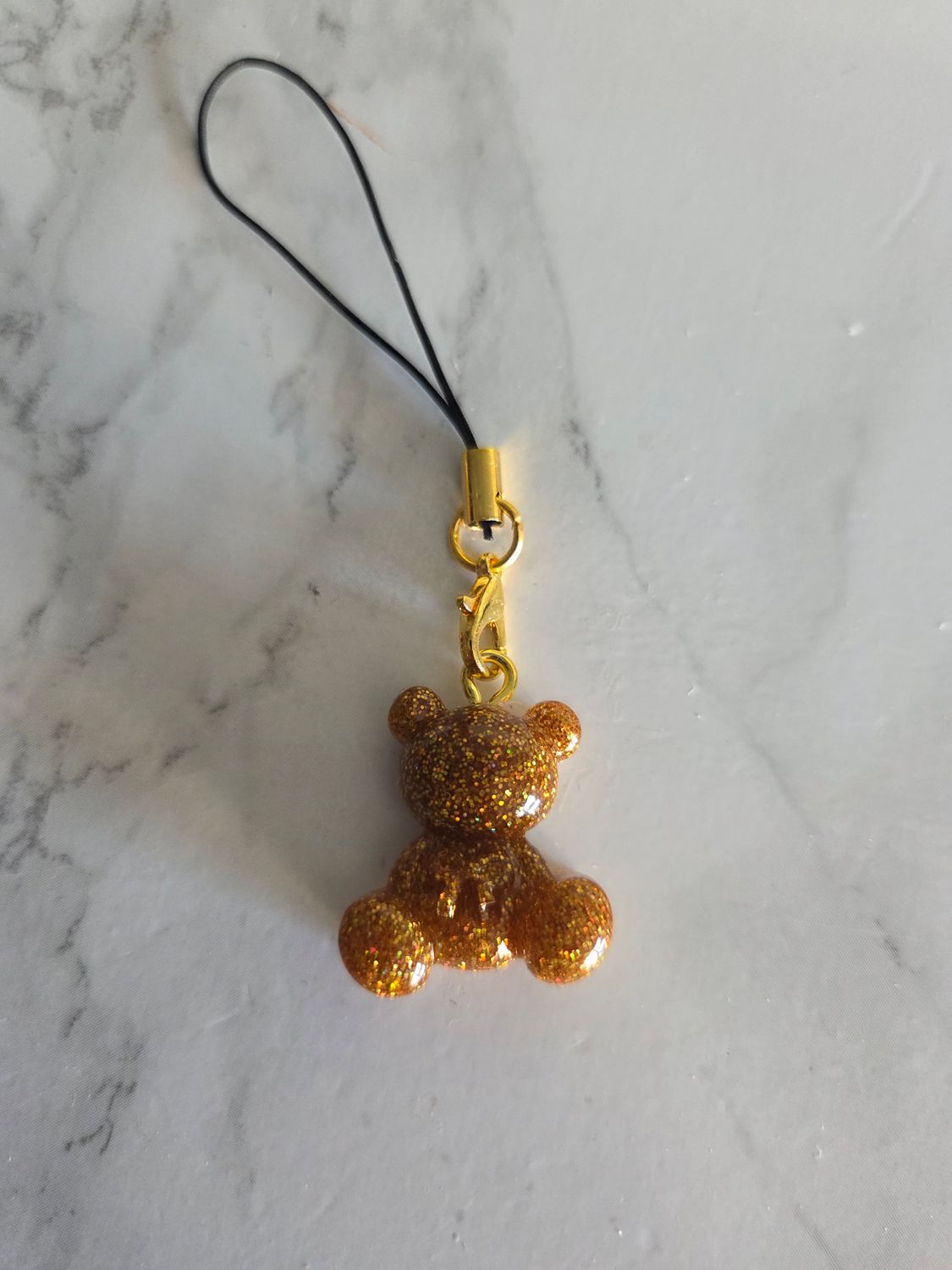 Bijou mini ourson noeud or