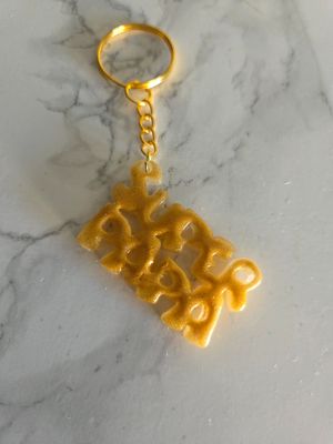 Porte clé super papa or