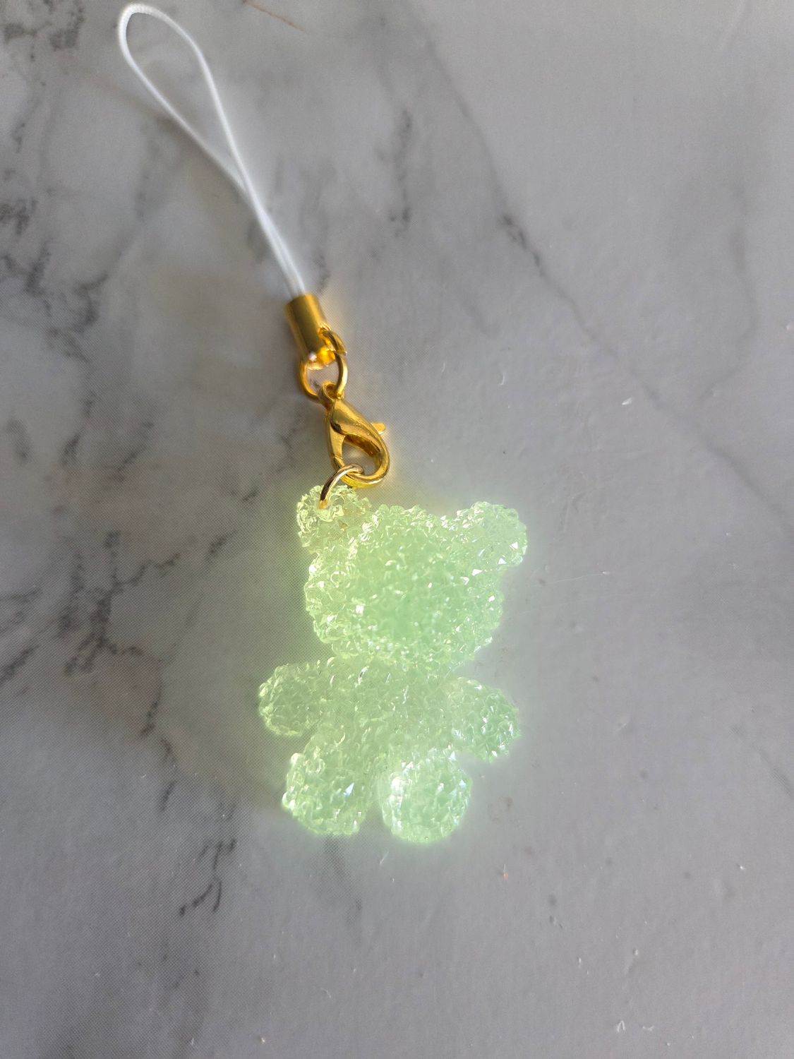 Bijou ourson cristaux jaune