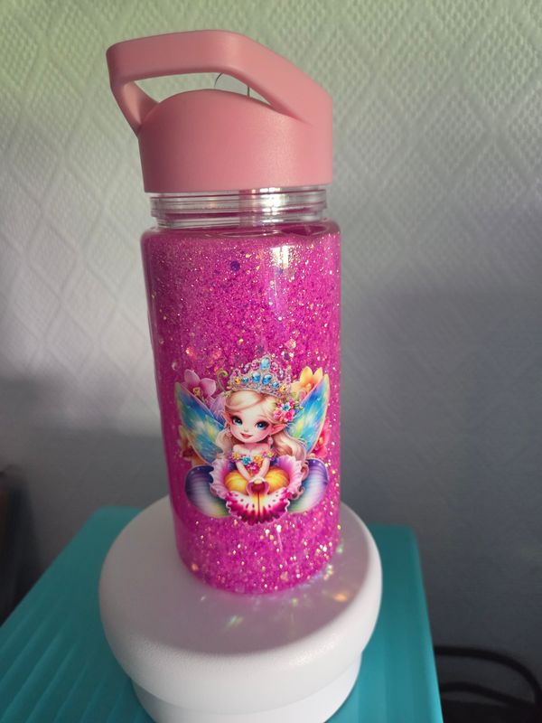 Gobelet enfant double paroi rose clair personnalisé