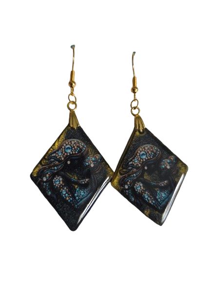 Boucles d'oreilles losange Maternity