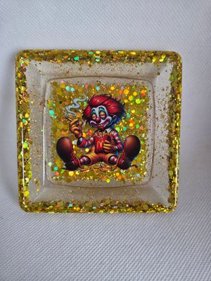 Coupelle carré doré pailleté Ronald