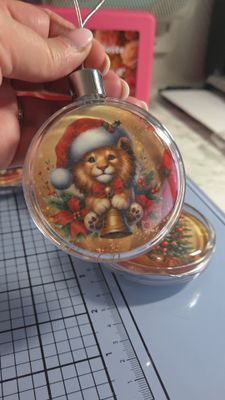 Boule de Noël plate personnalisée Boule de Noël plate personnalisée