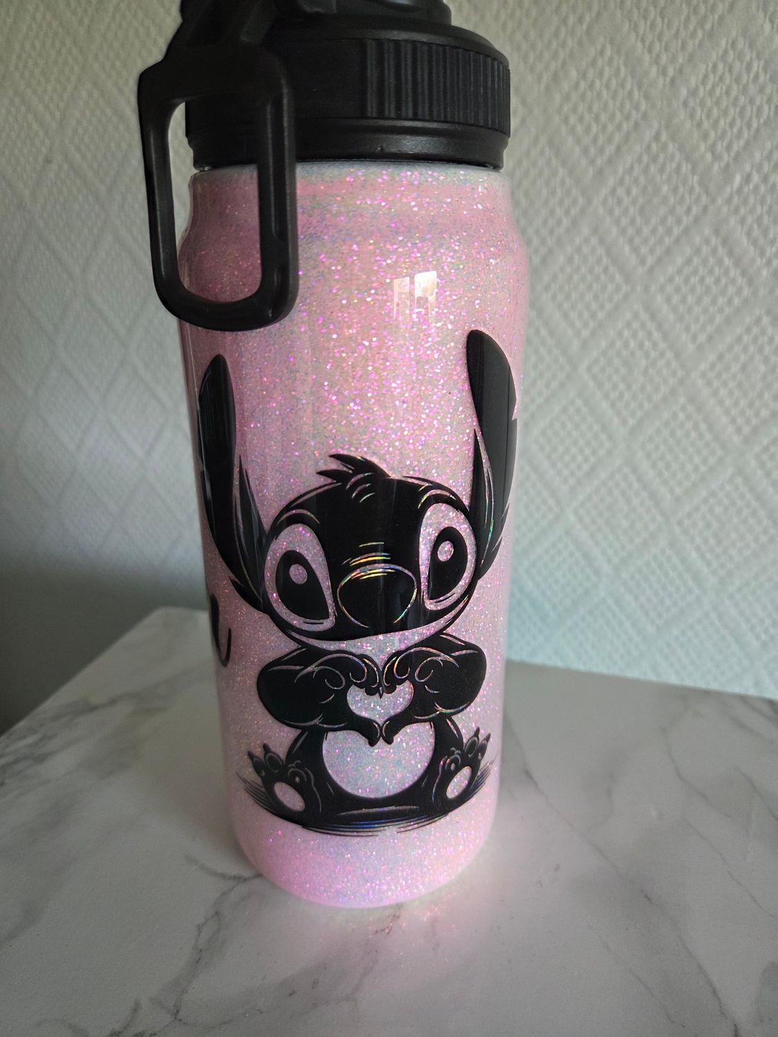 Bouteille thermos Stitch pailleté 600ml Bouteille thermos Stitch pailleté 600ml