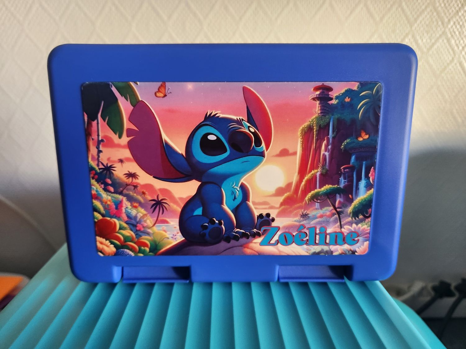Boite repas / trésor personnalisé bleu foncé