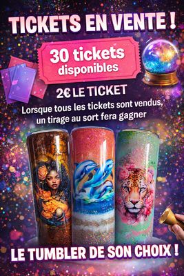 Ticket de Tirage au Sort – Gagnez un Tumbler 20oz au Choix