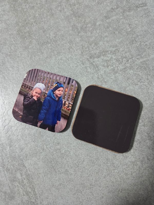 Magnet carré bois personnalisé